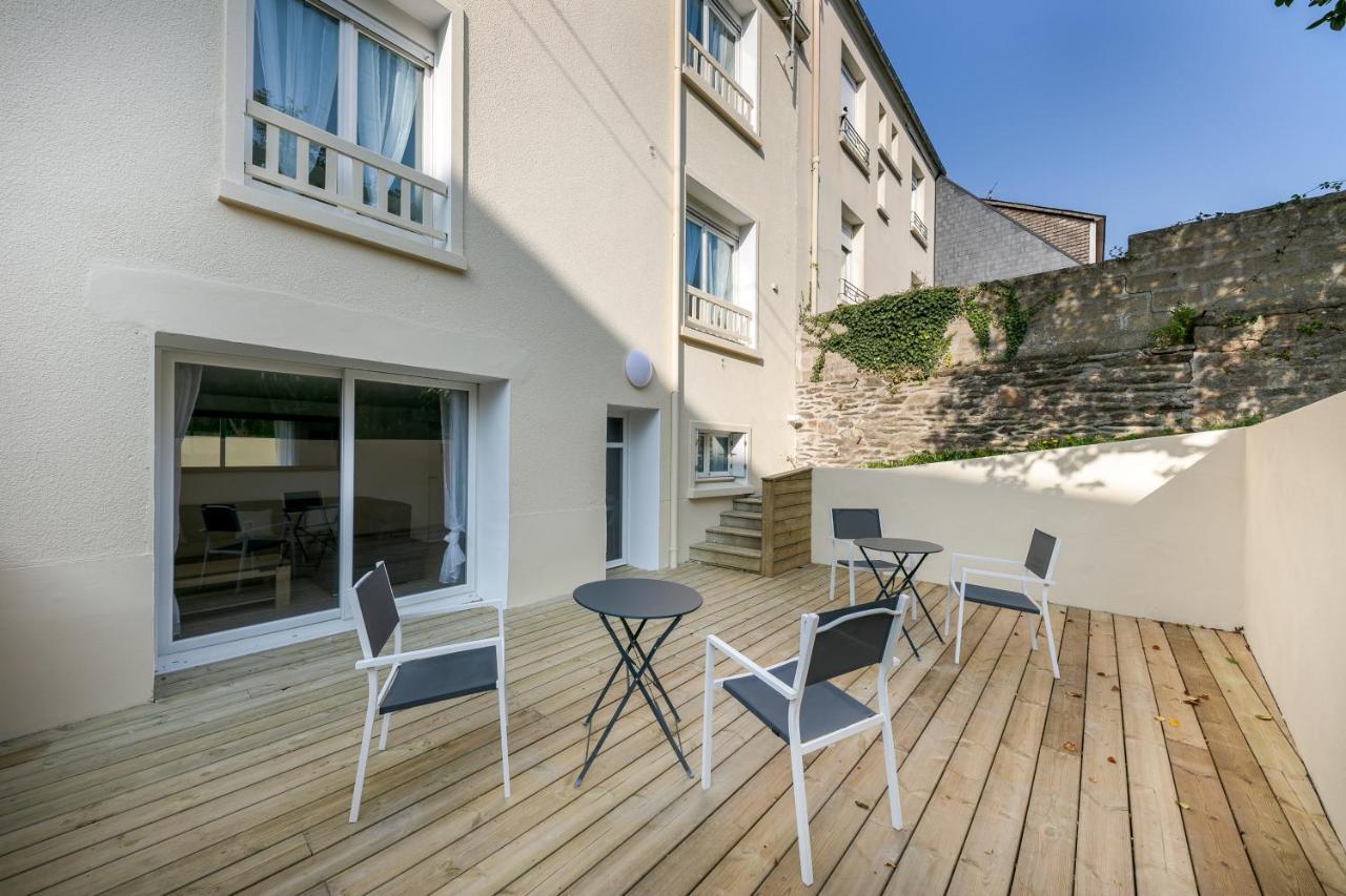 Le Belem : Chambre spacieuse avec sdb privative, cuisine et salon partagés, terrasse, proche facs et centre Brest Exterior foto
